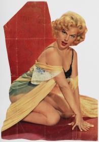 Composició humorística. Jaume Sabartés com una mona amb una "pin-up"
