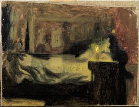 Enferma en la cama