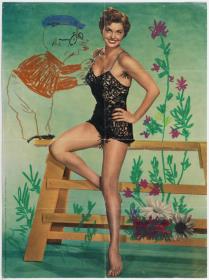 Composició humorística. Jaume Sabartés i Esther Williams