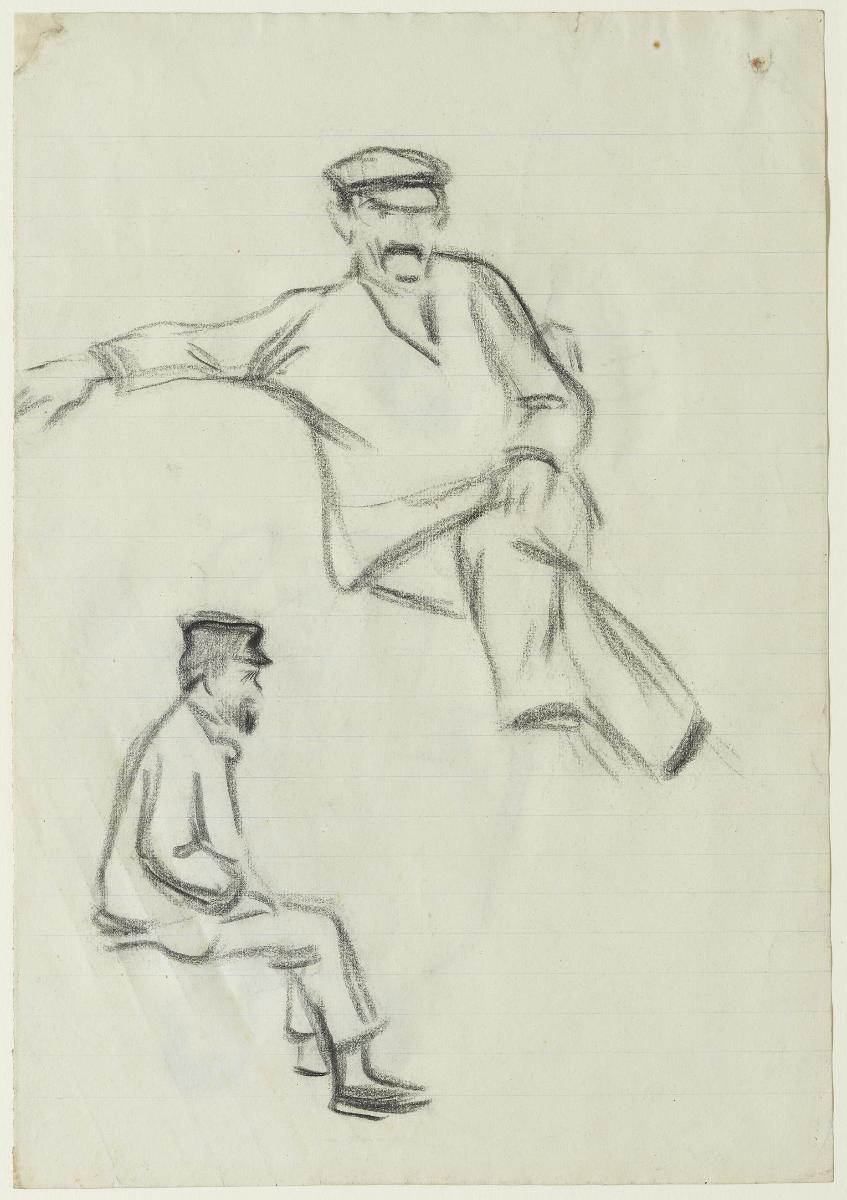Estudios de hombre sentado