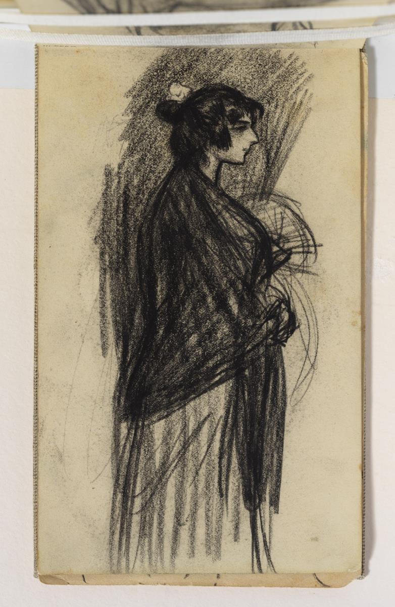 Woman Fanning Herself