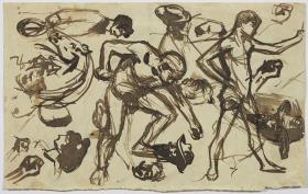 Estudios de hombre desnudo, y otros croquis