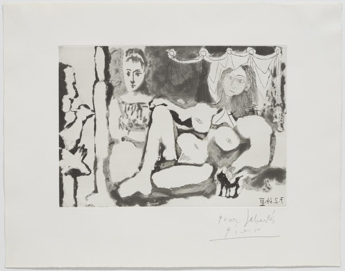 Woman with Cat in the Studio