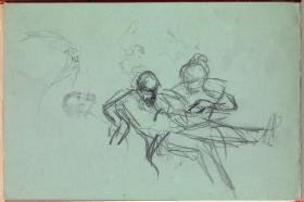Man Reclining and Woman, and Other Sketches