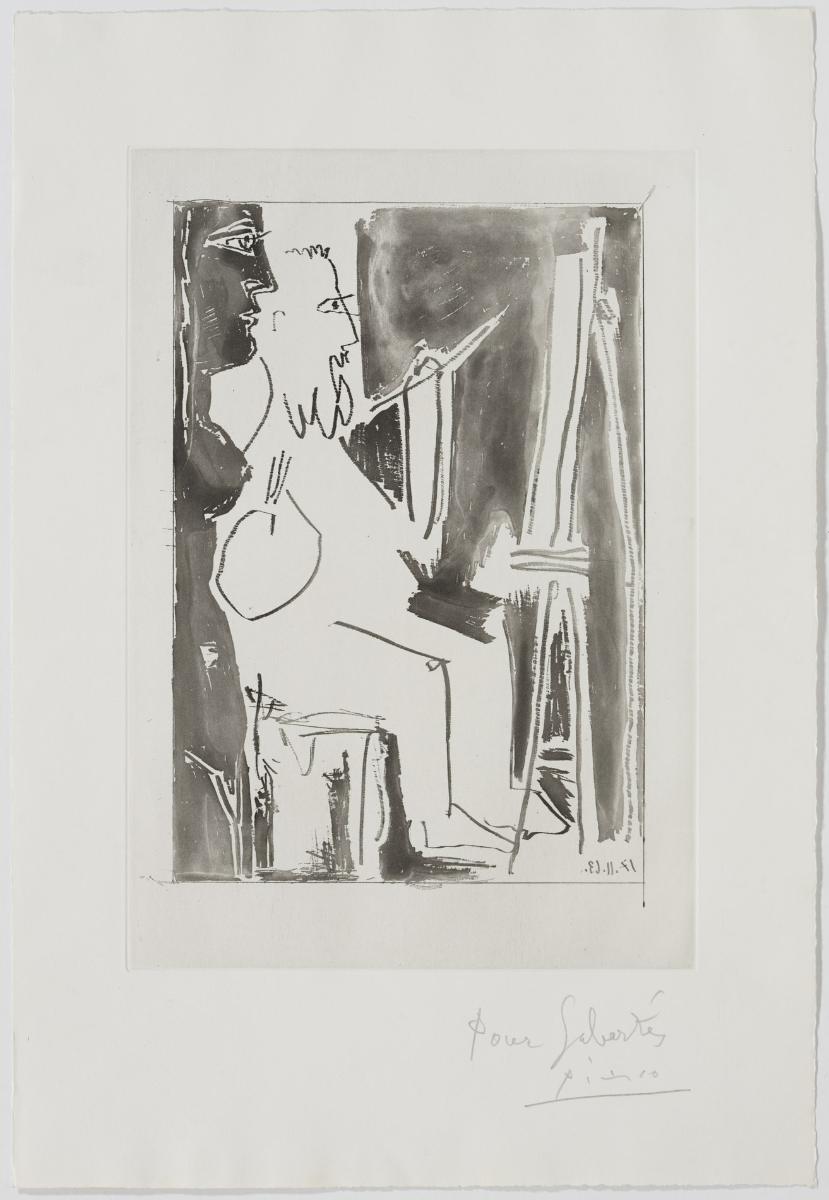 Painter before his Easel and Standing Naked Woman