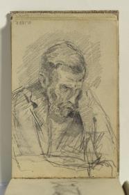 El padre del artista, leyendo