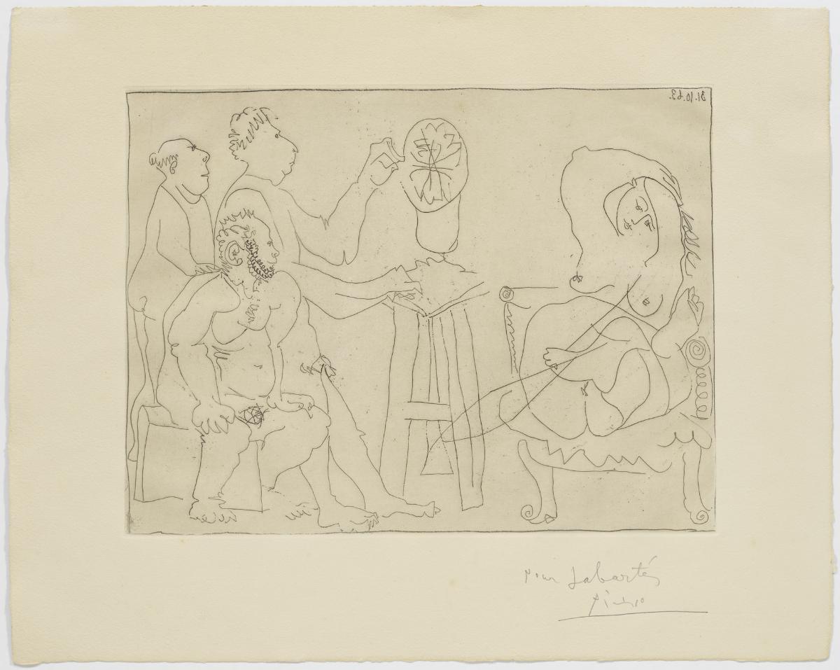 Sculptor, Model and Two Spectators