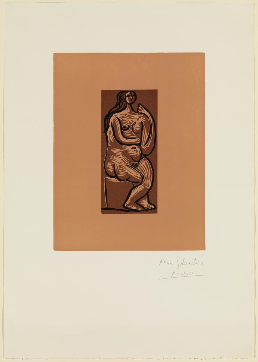 Mujer desnuda sentada