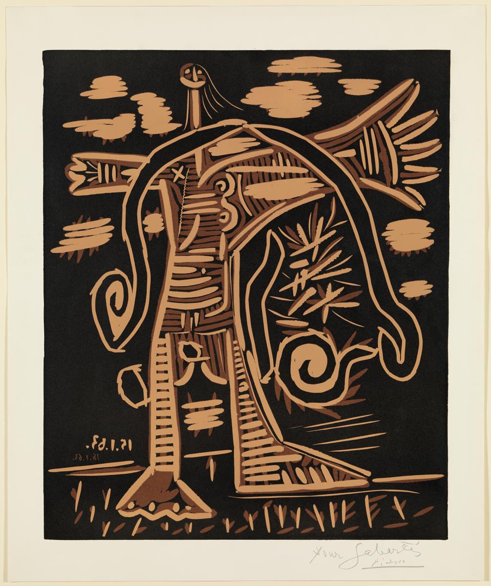 Bañista de pie con una capa [El bufón viejo]