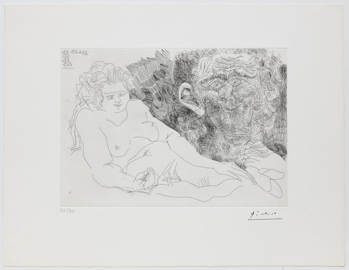 Elderly Painter and Old Model