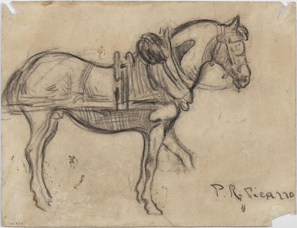 Caballo con arnese