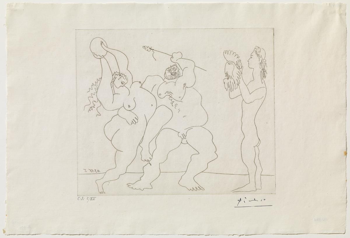 Naked Couple Dancing and Young Girl Holding a Mask | Picasso museum  Barcelona | Official website