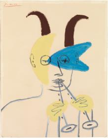 Jaume Sabartés as a Faun Playing the Pipe