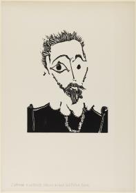 Retrato de hombre con gorguera. Variación inspirada en El Greco