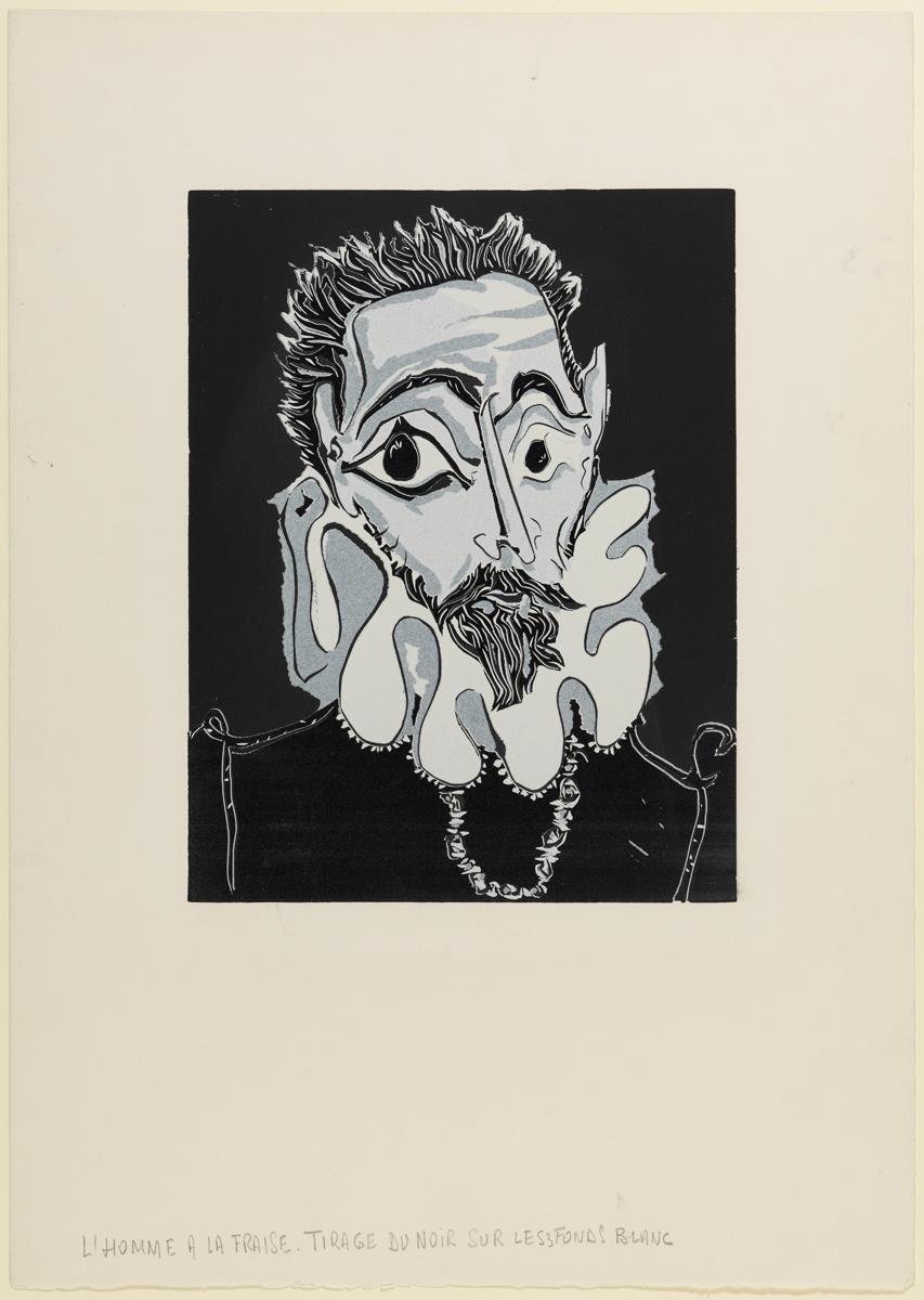 Retrato de hombre con gorguera. Variación inspirada en El Greco