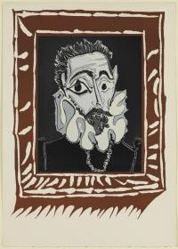 Retrato de hombre con gorguera. Variación inspirada en El Greco