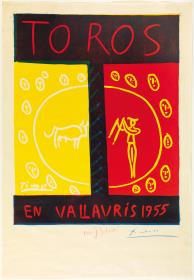 "Toros en Vallauris 1955". Vallauris, 1955