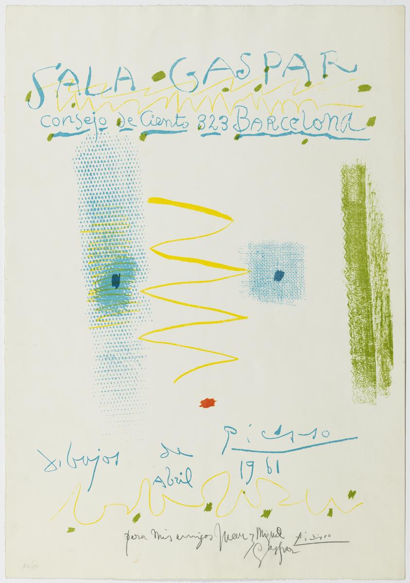 "Dibujos de Picasso". Sala Gaspar, Barcelona, April 1961