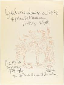"Picasso - dessins 1959-1960". Galerie Louise Leiris, París, noviembre-diciembre 1960