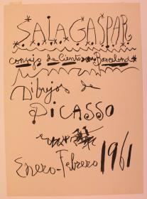 "Dibujos de Picasso". Sala Gaspar, Barcelona, enero-febrero 1961