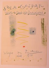 "Dibujos de Picasso". Sala Gaspar, Barcelona, April 1961