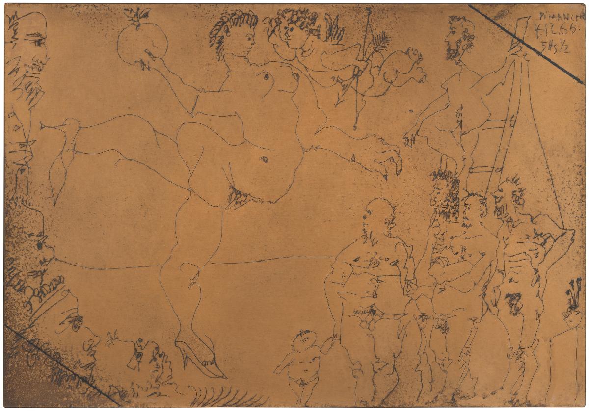Circus Scene with Venus and the Golden Apple, and a Cupid