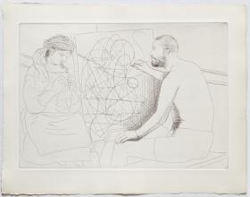 Painter and Model Knitting