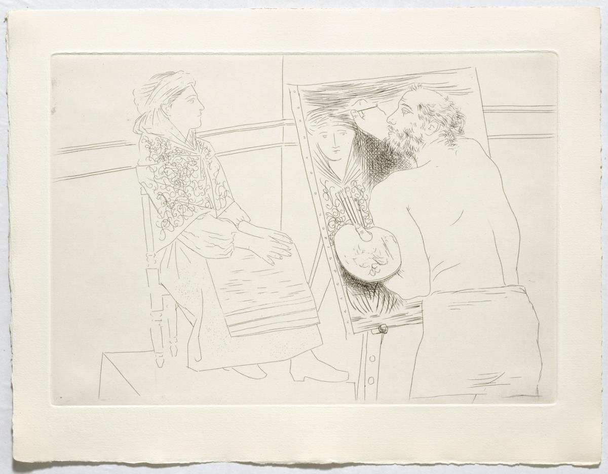 Bald Painter before His Easel