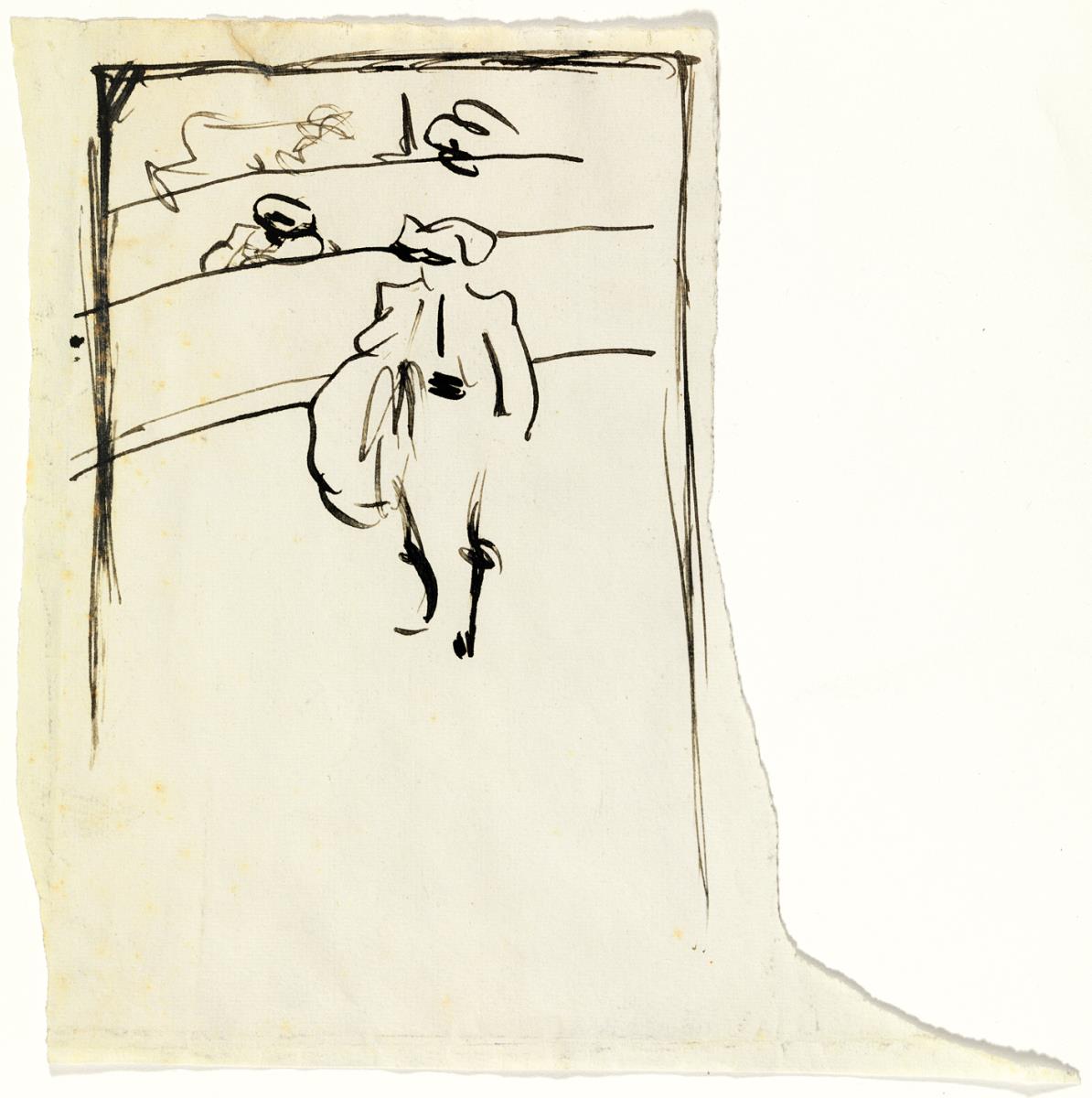 Torero a la plaça amb la capa recollida