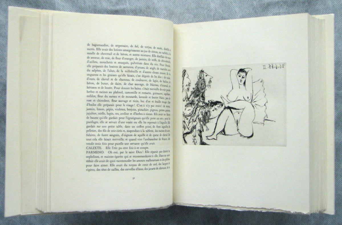 Three Musketeers Greeting a Woman Lying in Bed