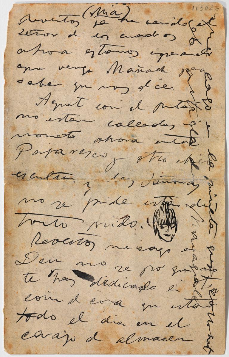 Cabeza de mujer (carta)