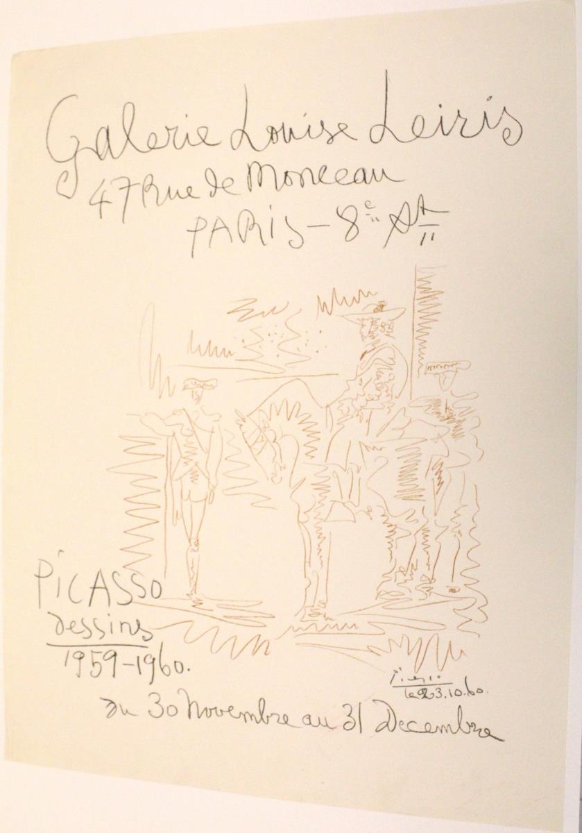 "Picasso - Dessins 1959-1960". Galerie Louise Leiris, París, 30 noviembre-31 diciembre 1960
