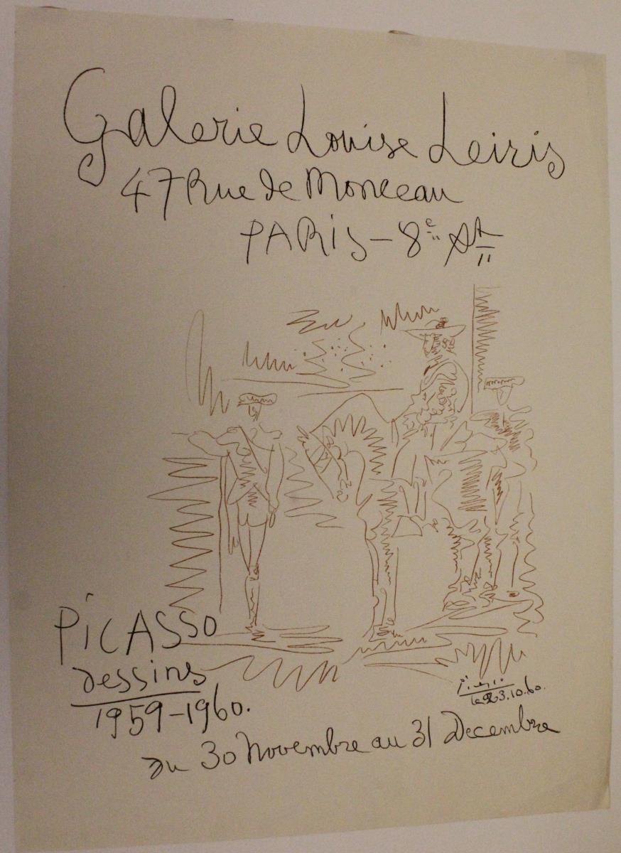 "Picasso - Dessins 1959-1960". Galerie Louise Leiris, París, 30 noviembre-31 diciembre 1960
