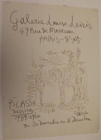 "Picasso - Dessins 1959-1960". Galerie Louise Leiris, París, 30 noviembre-31 diciembre 1960