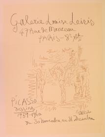 "Picasso - Dessins 1959-1960". Galerie Louise Leiris, París, 30 noviembre-31 diciembre 1960