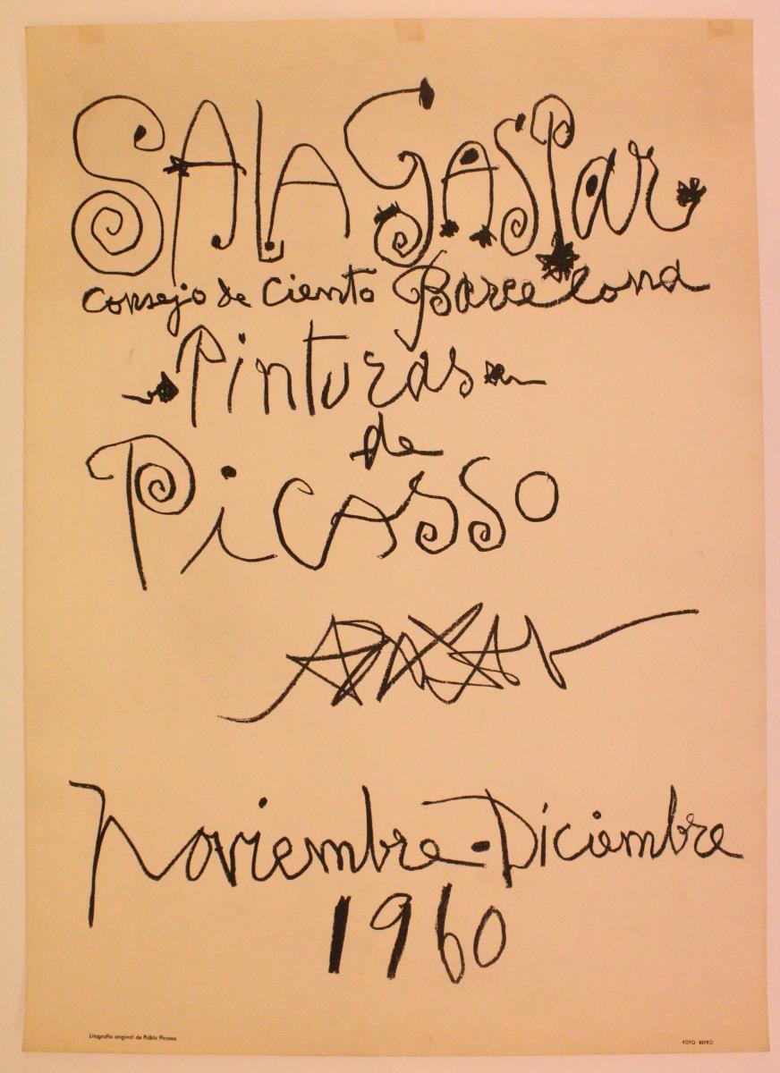 "Pinturas de Picasso". Sala Gaspar, Barcelona, noviembre-dicimebre 1960