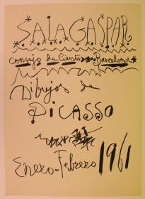 "Dibujos de Picasso". Sala Gaspar, Barcelona, enero-febrero 1961
