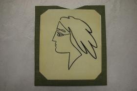 Perfil de Jacqueline para la filigrana del papel de carta de Jacqueline Picasso