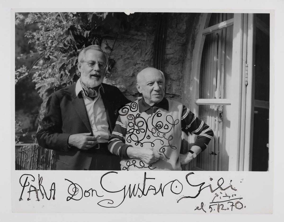 Gustau Gili y Pablo Picasso en Notre-Dame-de-Vie