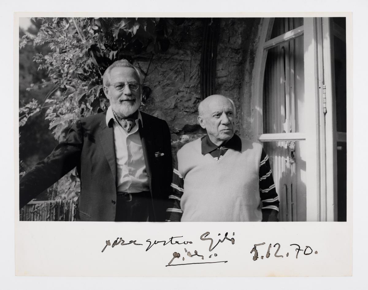 Gustau Gili y Pablo Picasso en Notre-Dame-de-Vie