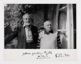 Gustau Gili y Pablo Picasso en Notre-Dame-de-Vie