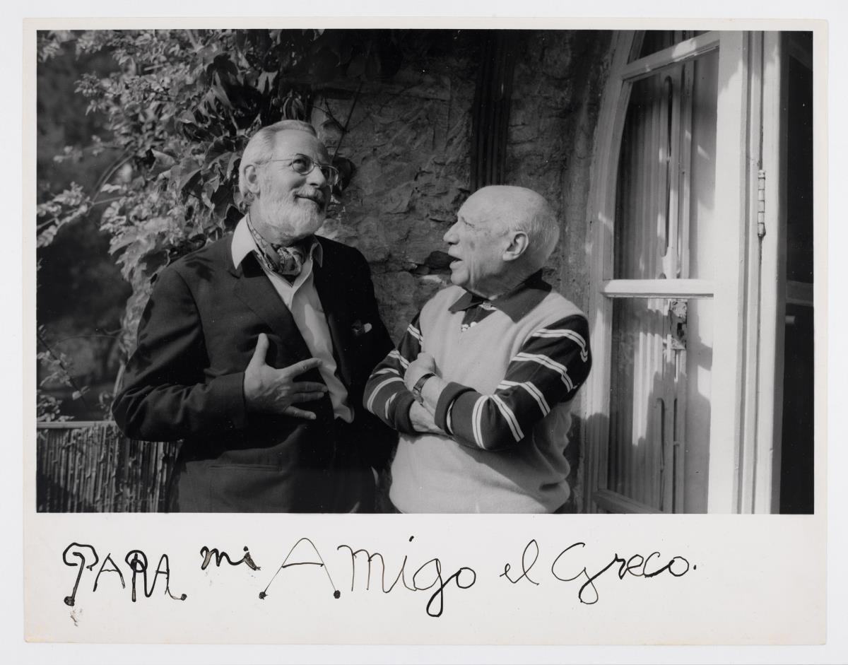 Gustau Gili y Pablo Picasso en Notre-Dame-de-Vie