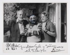 Gustau Gili, Pablo Picasso y Anna Maria Torra en Notre-Dame-de-Vie