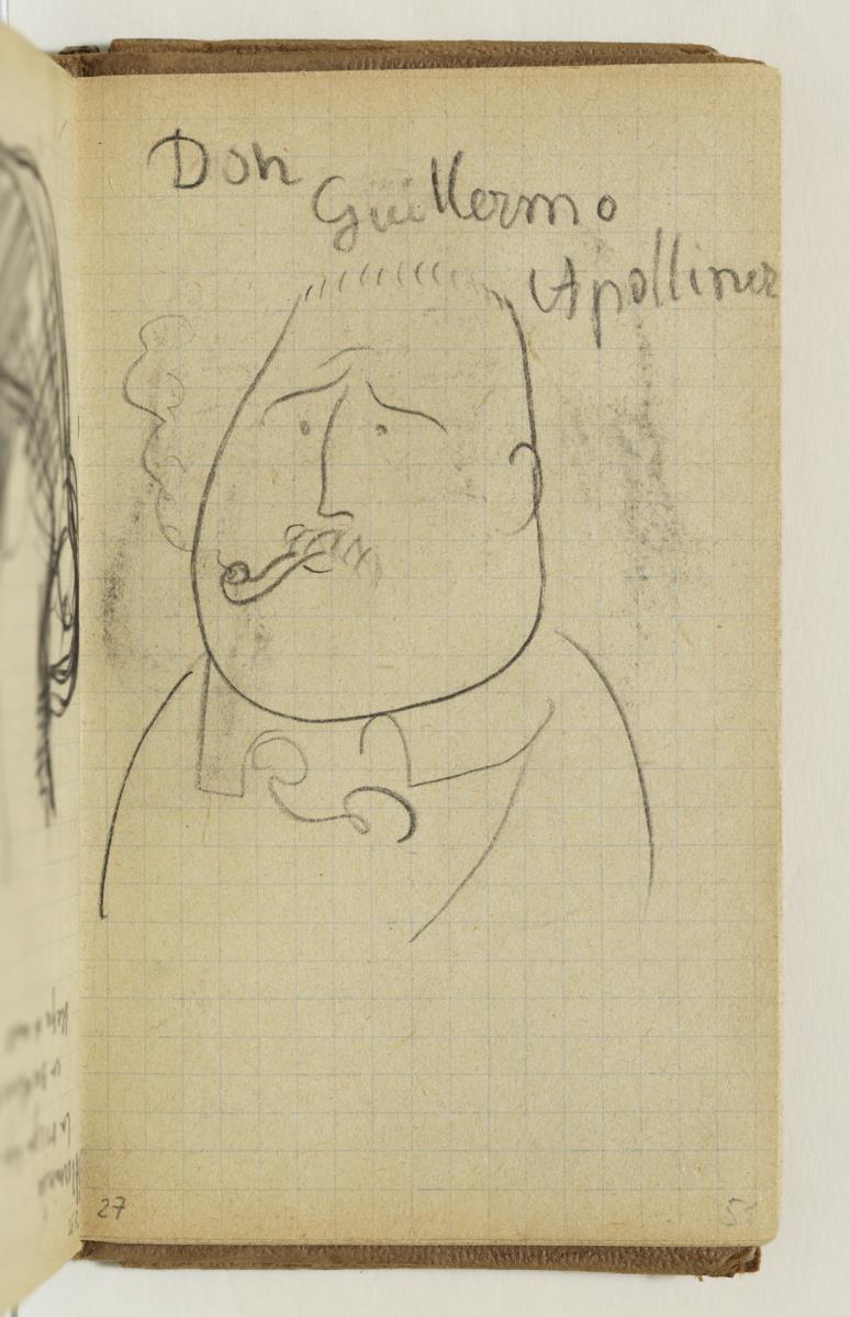 Caricature of Guillaume Apollinaire