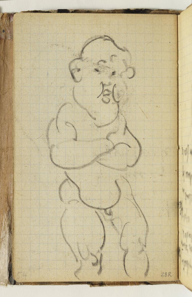 Caricature of a Male Nude