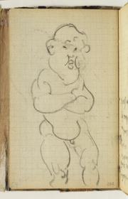 Caricatura de hombre desnudo