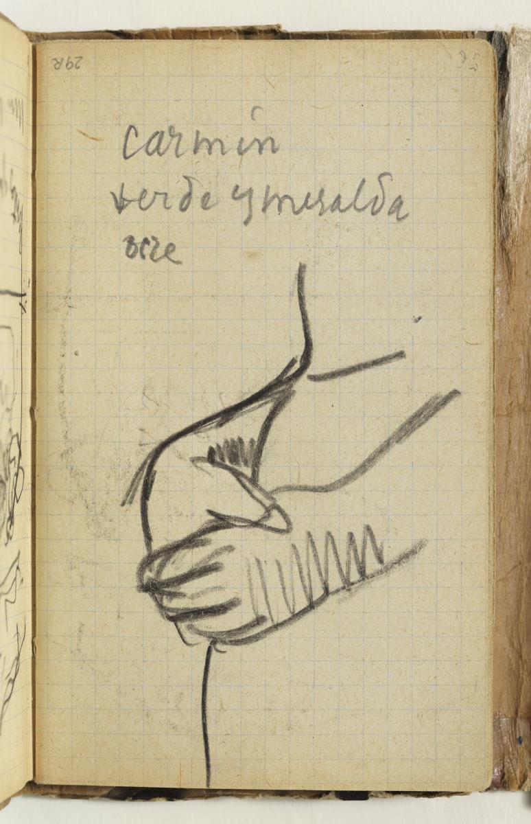 Study of a Woman and Handwritten Notes