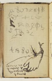 Estudio de mano y anotaciones manuscritas