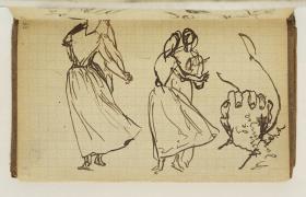 Parejas bailando y anotaciones manuscritas