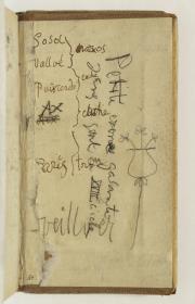 Anotaciones manuscritas. Itinerario de Gósol a París